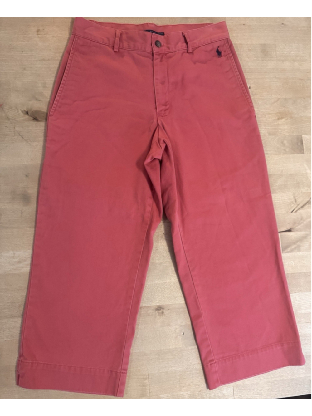 Ralph Lauren Sport Capri Pants Women’s Size 4 Coral Pink RedChino Cotton Cropped
